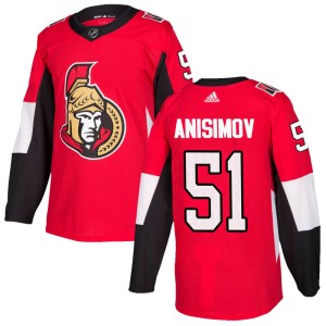 Youth Ottawa Senators Artem Anisimov Adidas Authentic Home Jersey - Red