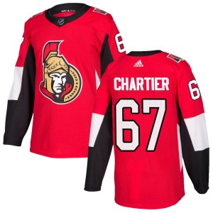 Youth Ottawa Senators Rourke Chartier Adidas Authentic Home Jersey - Red
