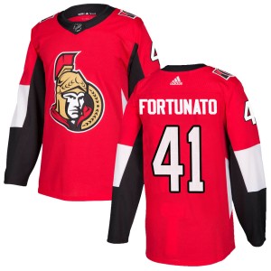 Youth Ottawa Senators Brandon Fortunato Adidas Authentic Home Jersey - Red