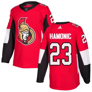 Youth Ottawa Senators Travis Hamonic Adidas Authentic Home Jersey - Red