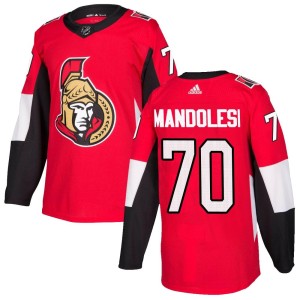 Youth Ottawa Senators Kevin Mandolese Adidas Authentic Home Jersey - Red