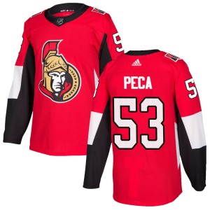 Youth Ottawa Senators Matthew Peca Adidas Authentic Home Jersey - Red