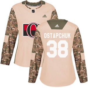 Women's Ottawa Senators Zack Ostapchuk Adidas Authentic Veterans Day Practice Jersey - Camo