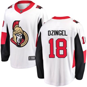 Youth Ottawa Senators Ryan Dzingel Fanatics Branded Breakaway Away Jersey - White
