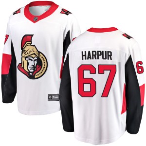 Youth Ottawa Senators Ben Harpur Fanatics Branded Breakaway Away Jersey - White