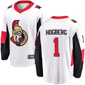 Youth Ottawa Senators Marcus Hogberg Fanatics Branded Breakaway Away Jersey - White