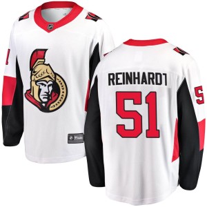 Youth Ottawa Senators Cole Reinhardt Fanatics Branded Breakaway Away Jersey - White