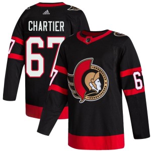 Youth Ottawa Senators Rourke Chartier Adidas Authentic 2020/21 Home Jersey - Black