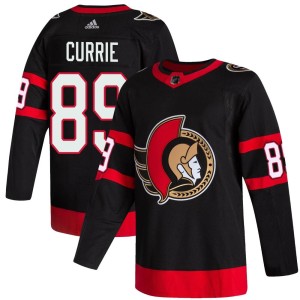 Youth Ottawa Senators Josh Currie Adidas Authentic 2020/21 Home Jersey - Black