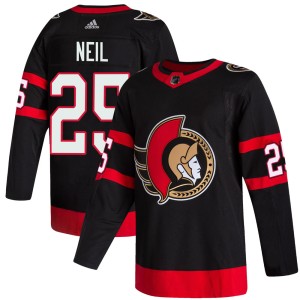 Youth Ottawa Senators Chris Neil Adidas Authentic 2020/21 Home Jersey - Black