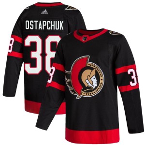 Youth Ottawa Senators Zack Ostapchuk Adidas Authentic 2020/21 Home Jersey - Black