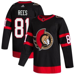 Youth Ottawa Senators Jamieson Rees Adidas Authentic 2020/21 Home Jersey - Black