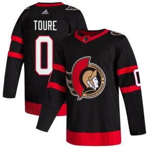 Youth Ottawa Senators Djibril Toure Adidas Authentic 2020/21 Home Jersey - Black