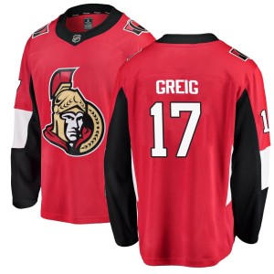 Men's Ottawa Senators Ridly Greig Fanatics Branded Breakaway Home Jersey - Red