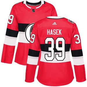 Women's Ottawa Senators Dominik Hasek Adidas Authentic 2017 100 Classic Jersey - Red