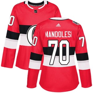 Women's Ottawa Senators Kevin Mandolese Adidas Authentic 2017 100 Classic Jersey - Red