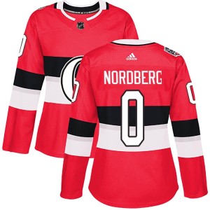 Women's Ottawa Senators Filip Nordberg Adidas Authentic 2017 100 Classic Jersey - Red