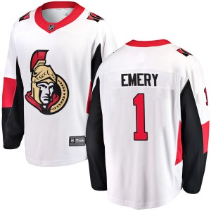 Men's Ottawa Senators Ray Emery Fanatics Branded Breakaway Away Jersey - White