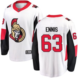 Men's Ottawa Senators Tyler Ennis Fanatics Branded Breakaway Away Jersey - White