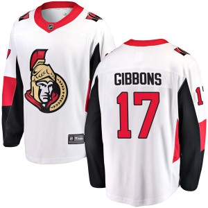 Men's Ottawa Senators Brian Gibbons Fanatics Branded Breakaway Away Jersey - White