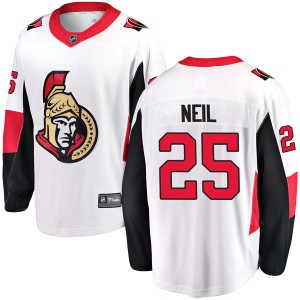 Men's Ottawa Senators Chris Neil Fanatics Branded Breakaway Away Jersey - White