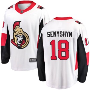 Men's Ottawa Senators Zach Senyshyn Fanatics Branded Breakaway Away Jersey - White