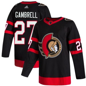 Men's Ottawa Senators Dylan Gambrell Adidas Authentic 2020/21 Home Jersey - Black