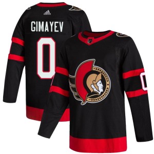 Men's Ottawa Senators Sergei Gimayev Adidas Authentic 2020/21 Home Jersey - Black