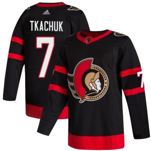 Men's Ottawa Senators Brady Tkachuk Adidas Authentic 2020/21 Home Jersey - Black