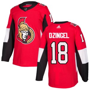 Men's Ottawa Senators Ryan Dzingel Adidas Authentic Home Jersey - Red