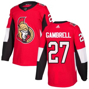 Men's Ottawa Senators Dylan Gambrell Adidas Authentic Home Jersey - Red