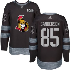 Men's Ottawa Senators Jake Sanderson Authentic 1917-2017 100th Anniversary Jersey - Black