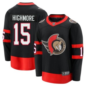 Youth Ottawa Senators Matthew Highmore Fanatics Branded Premier Breakaway 2020/21 Home Jersey - Black