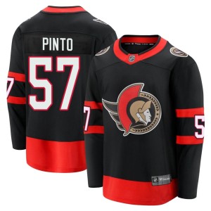 Youth Ottawa Senators Shane Pinto Fanatics Branded Premier Breakaway 2020/21 Home Jersey - Black