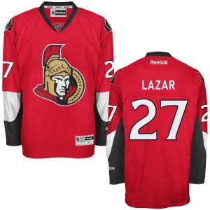Men's Ottawa Senators Curtis Lazar Reebok Authentic Home Jersey - Red