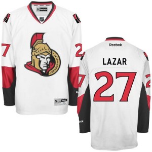 Men's Ottawa Senators Curtis Lazar Reebok Authentic Away Jersey - White