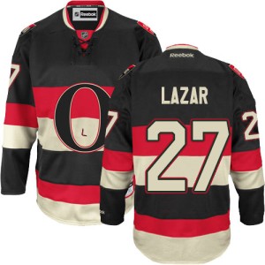 Men's Ottawa Senators Curtis Lazar Reebok Premier New Third Jersey - Black