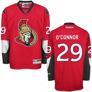 Men's Ottawa Senators Matthew O'Connor Reebok Authentic Home Jersey - Red