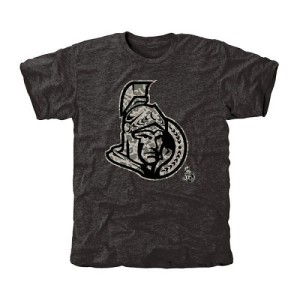 Men's Ottawa Senators Rink Warrior Tri-Blend T-Shirt - Black