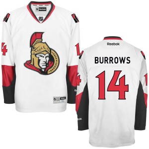 Men's Ottawa Senators Alex Burrows Reebok Replica Away Jersey - - White