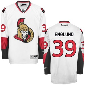 Men's Ottawa Senators Andreas Englund Reebok Replica Away Jersey - - White