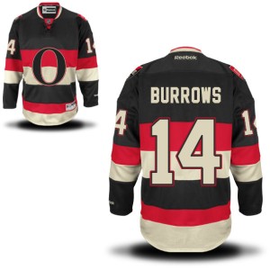 Men's Ottawa Senators Alex Burrows Reebok Authentic Alternate Jersey - - Black