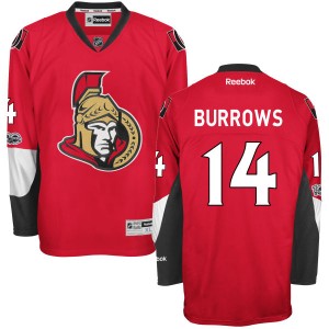 Men's Ottawa Senators Alex Burrows Reebok Authentic Home Centennial Patch Jersey - Red