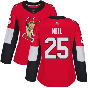 Women's Ottawa Senators Chris Neil Adidas Authentic Home Jersey - Red
