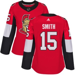 Women's Ottawa Senators Zack Smith Adidas Authentic Home Jersey - Red