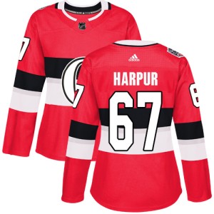 Women's Ottawa Senators Ben Harpur Adidas Authentic 2017 100 Classic Jersey - Red