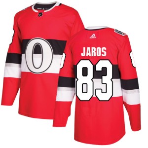 Youth Ottawa Senators Christian Jaros Adidas Authentic 2017 100 Classic Jersey - Red