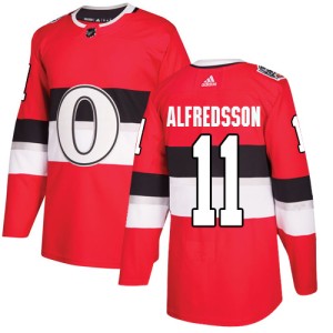 Men's Ottawa Senators Daniel Alfredsson Adidas Authentic 2017 100 Classic Jersey - Red
