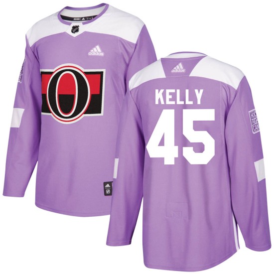 Youth Ottawa Senators Parker Kelly Adidas Authentic Fights Cancer Practice Jersey - Purple