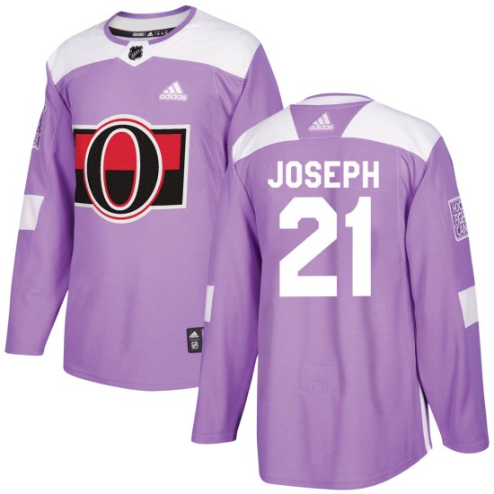 Men's Ottawa Senators Mathieu Joseph Adidas Authentic Fights Cancer Practice Jersey - Purple